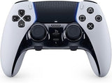 Sony, Manette DualSense Edge Officielle pour PS5 et PC, Sans Fil, Commandes Ultra-Personnalisables + Profils Interchangeables + Confort Amélioré, Boîte de Transport Incluse, Couleur : Blanche et Noire