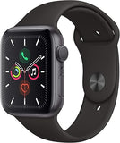 Apple Watch Series 5 (GPS, 44MM) - Boîtier En Aluminium Gris Sidéral Avec Bracelet Sport Noir (Reconditionné)