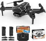 Drone avec Caméra pour Adultes, Mini Drones Pliables Vidéo 720P HD FPV, Objectif réglable à 90°, RC Quadricoptère avec Maintien d'altitude et Mode Sans Tête pour Débutants, 3D Flip, 2 Batteries