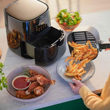 Philips Domestic Appliances Airfryer Série 3000 L, 4.1L (0.8Kg), Airfryer 13 en 1, 90% de graisse en moins grâce à la technologie Rapid Air, Digitale, Application de recette HomeID (HD9252/90)