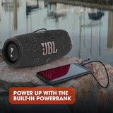 JBL Charge 5 – Enceinte portable Bluetooth avec chargeur intégré – Son puissant et basses profondes – Autonomie de 20 hrs – Etanche à l’eau et à la poussière – Noir