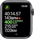 Apple Watch Series 5 (GPS, 44MM) - Boîtier En Aluminium Gris Sidéral Avec Bracelet Sport Noir (Reconditionné)