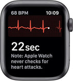 Apple Watch Series 5 (GPS, 44MM) - Boîtier En Aluminium Gris Sidéral Avec Bracelet Sport Noir (Reconditionné)